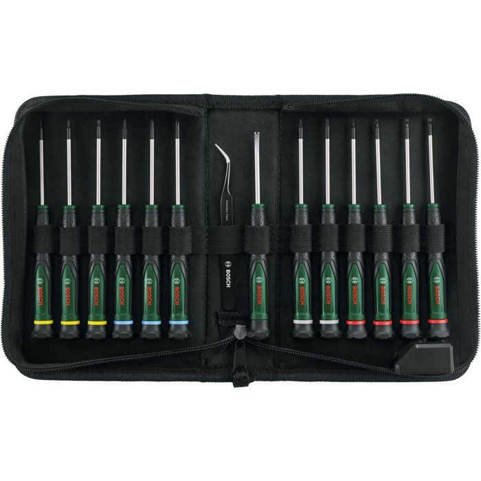 Set de 15 tournevis de précision Bosch pour appareils électroniques