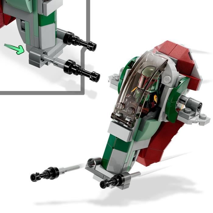 LEGO Star Wars 75344 Le Vaisseau de Boba Fett Microfighter, Véhicule avec Figurines, Le Mandalorien