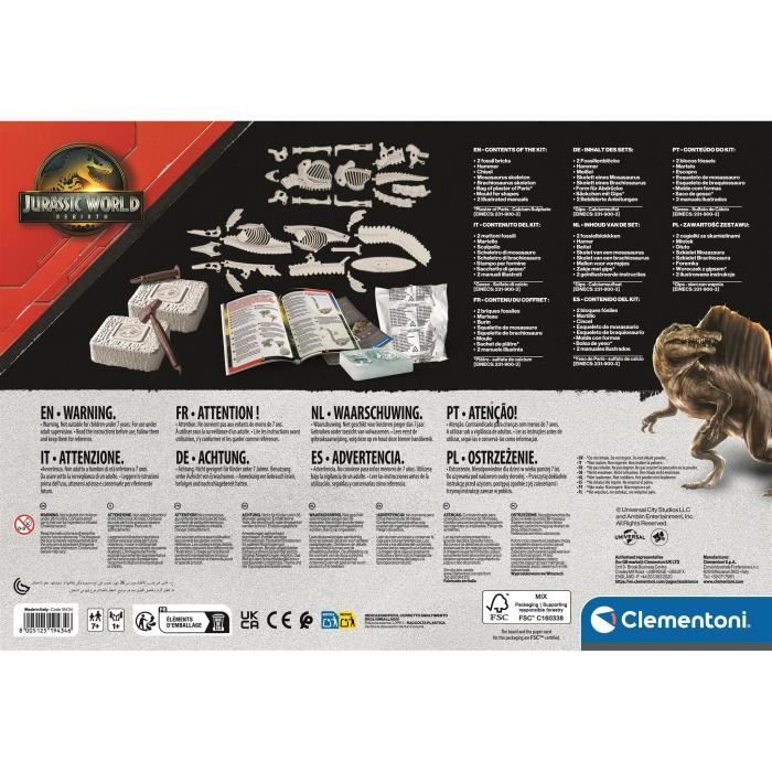 Image secondaire de CLEMENTONI - Jurassic World - Dig Kit - Mosasaurus & Brachiosaurus