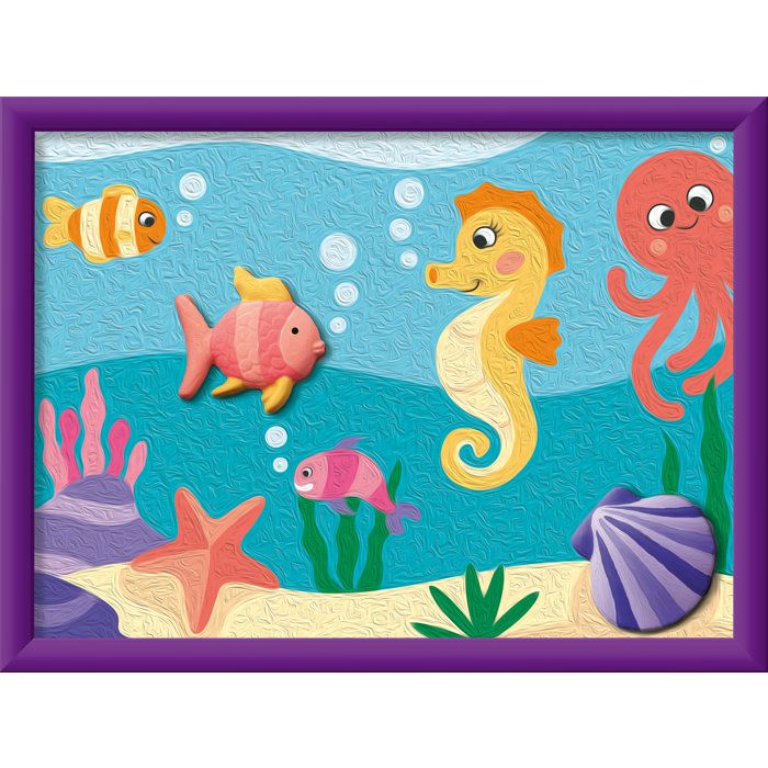 Image secondaire de Kit de Peinture par Numéros Ravensburger - Océan 18x24cm pour Enfants