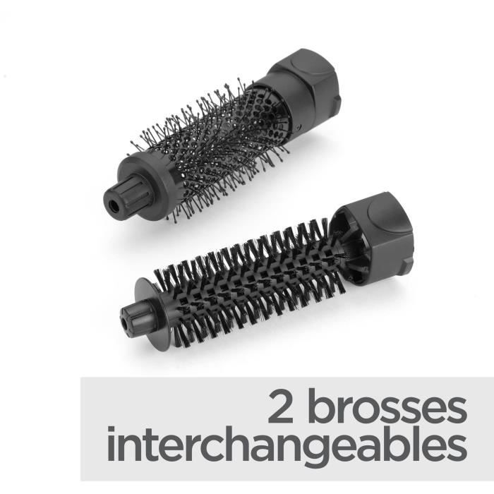 Brosse Soufflante - BaByliss - AS82E - Shape & Smooth pour une mise en forme et du volume, 800W, 2 accessoires