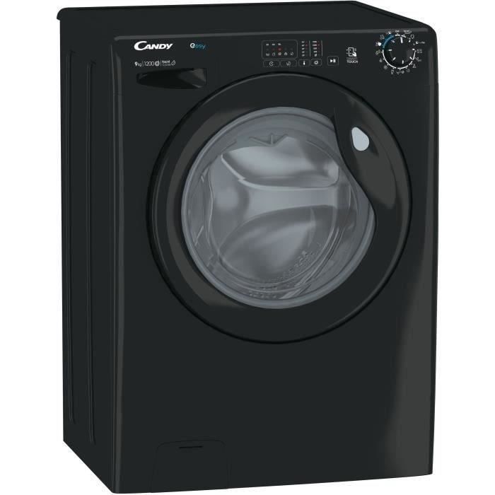 Lave-linge hublot CANDY EY1291DBBE/1-S - 9 kg - L60 cm - 1200 trs/min - Connecté - Prog rapides - Noir