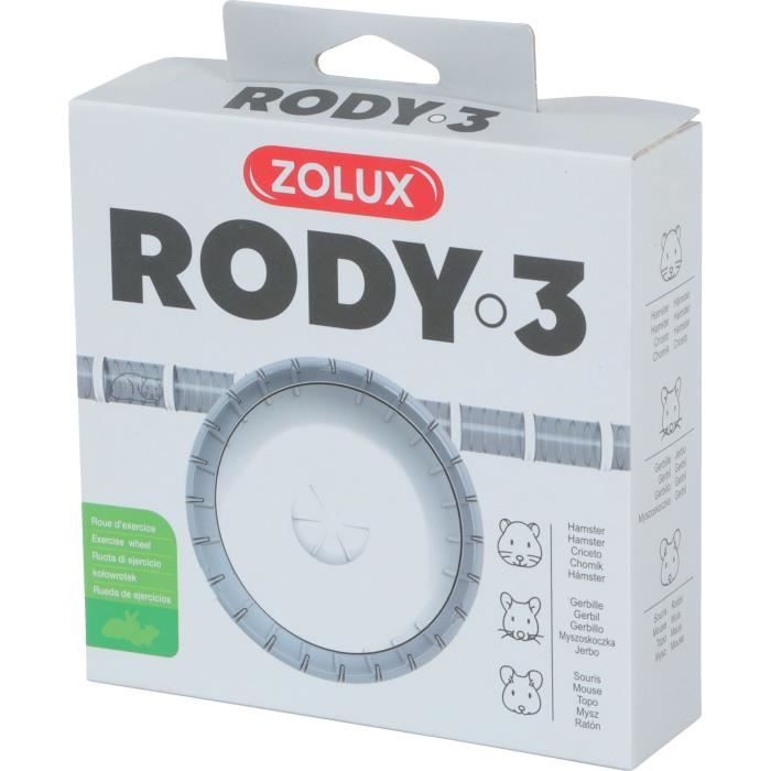 Image secondaire de Roue d'exercice silencieuse adaptés aux cages Rody3 - ZOLUX - Rodylounge - Pour petits rongeurs - Blanc