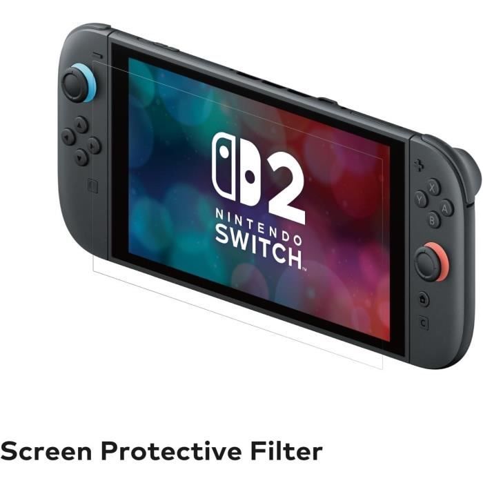 Protection d'�cran verre tremp� - HORI - Nintendo Switch 2 - Anti-bulle - Antichoc - Anti-rayures - 100 % transparent