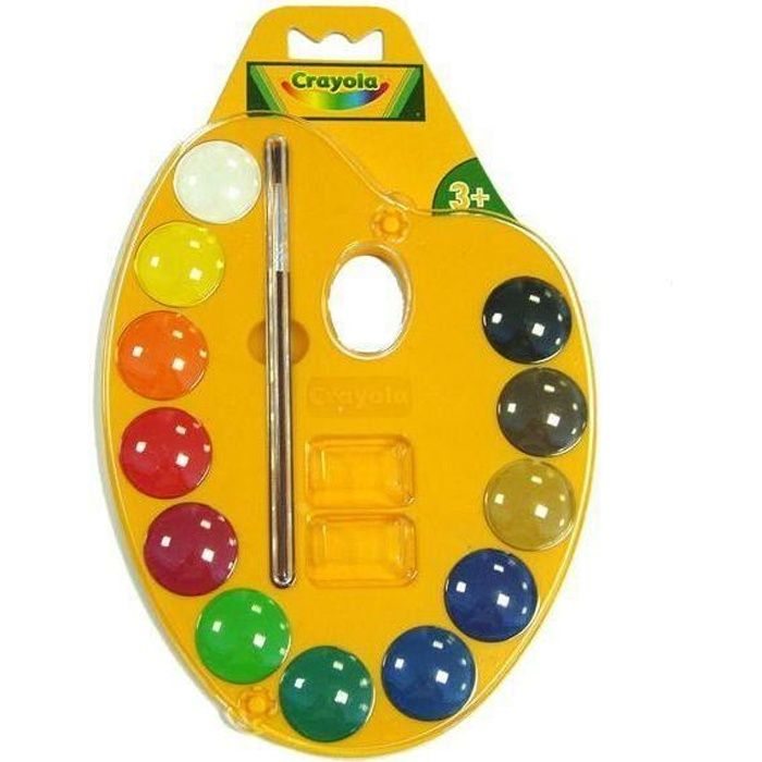 Crayola - Palette de peinture lavable - Peinture et accessoires