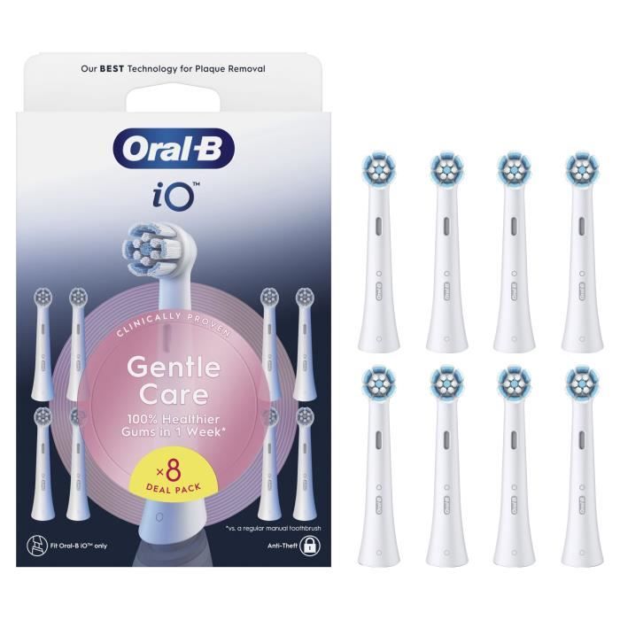 Cepillos - ORAL-B - Recambios iO Gentle Care - Pack de 8 - Blanco