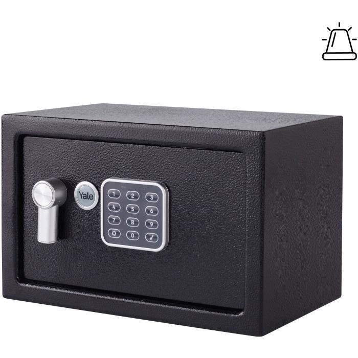 Electronic Safe with Alarm - YALE - YEC/200/DB2 - Small 8.6L - 130 dB Siren - 20x31x20cm