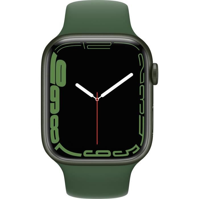 Apple Watch Series 7 GPS + Cellular - 45mm - Boîtier Green Aluminium - Bracelet Clover Sport