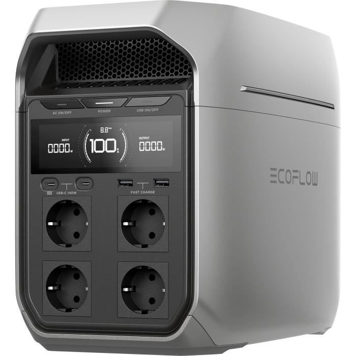 Central eléctrica portátil - EcoFlow - DELTA 3 Plus - Capacidad de 1024 kWh, seguridad energética, diseño portátil