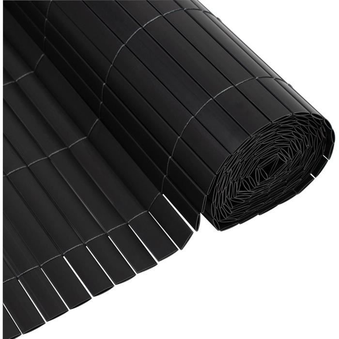 Tenda a pacchetto in PVC bifacciale - NATURE - 1 x 3 m - 1600 g/m² - Oscurante 4/5 - Anti UV - Antracite