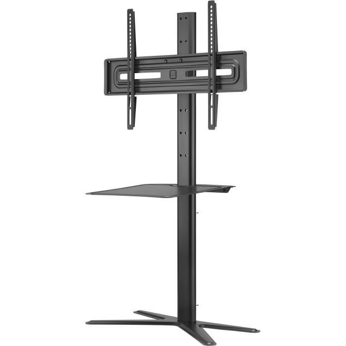 ONE FOR ALL - Porta TV 32-70 con ripiano Gamma Solid - Inclinazione 15° e Girevole 90° - Compatibile per schermi 32-70''/81-178 cm
