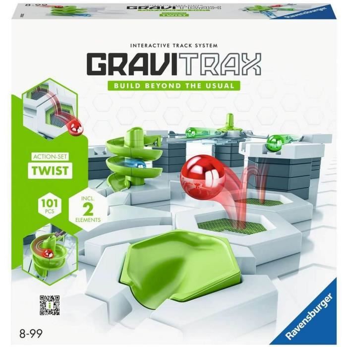 Gravitrax Starter Set Twist 101 piezas, Circuito de canicas, Juego de construcci�n creativo, 8 a�os, 22576, Ravensburger