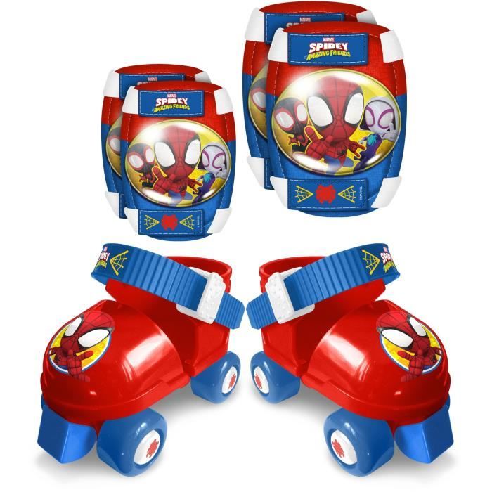 STAMP - Set Pattini a rotelle con ginocchiere - Spidey