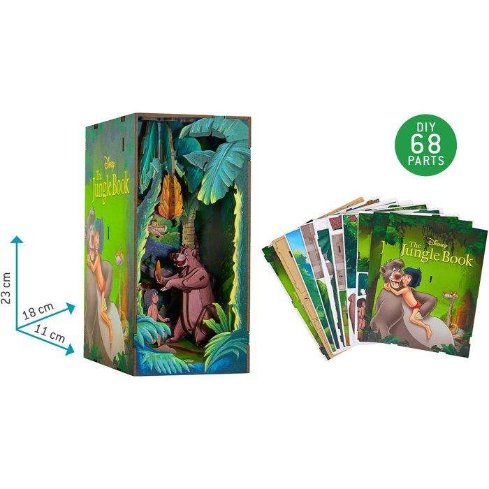 Image secondaire de Kit DIY Maquette 3D Book Nook - Serre Livre Disney Le Livre de la Jungle avec LED