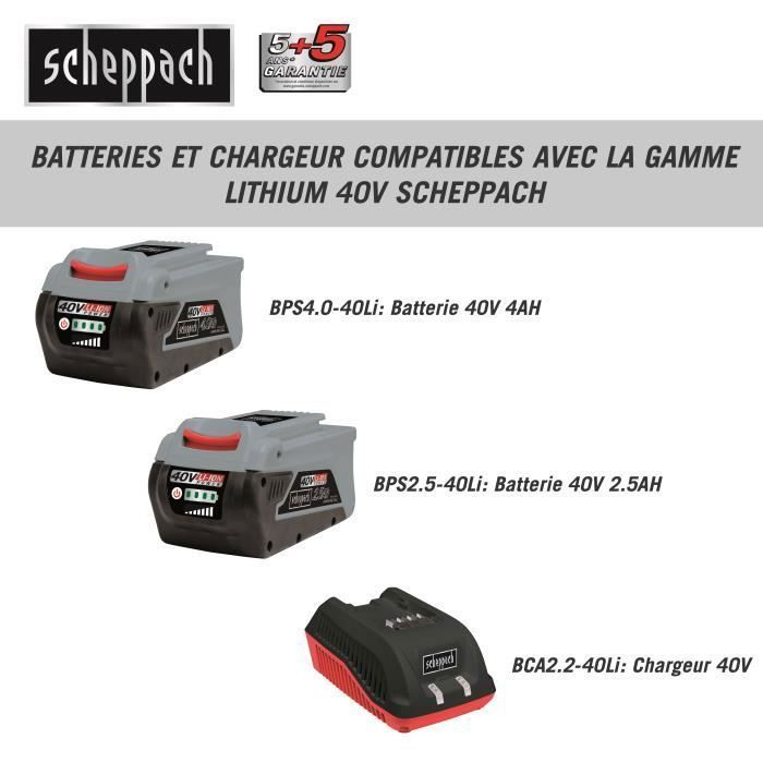 Souffleur sans fil SCHEPPACH 40V - Sans batterie sans chargeur - BAB150-40LI