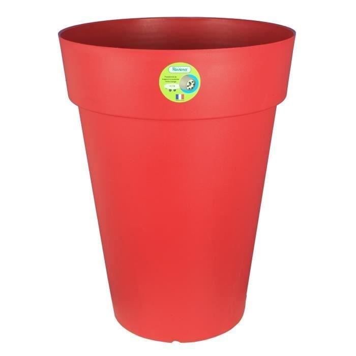 Vaso per fiori Soleilla RIVIERA - Rotondo - Ø 40 x 53 cm - Rosso