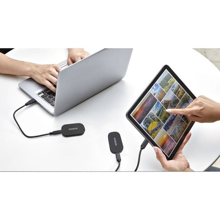 Image secondaire de Disque dur SSD externe - Kioxia - EXCERIA Plus G2 Portable SSD - 2 TB - USB 3.2 Gen 2 / USB 3.2 Gen 1 / USB 2.0