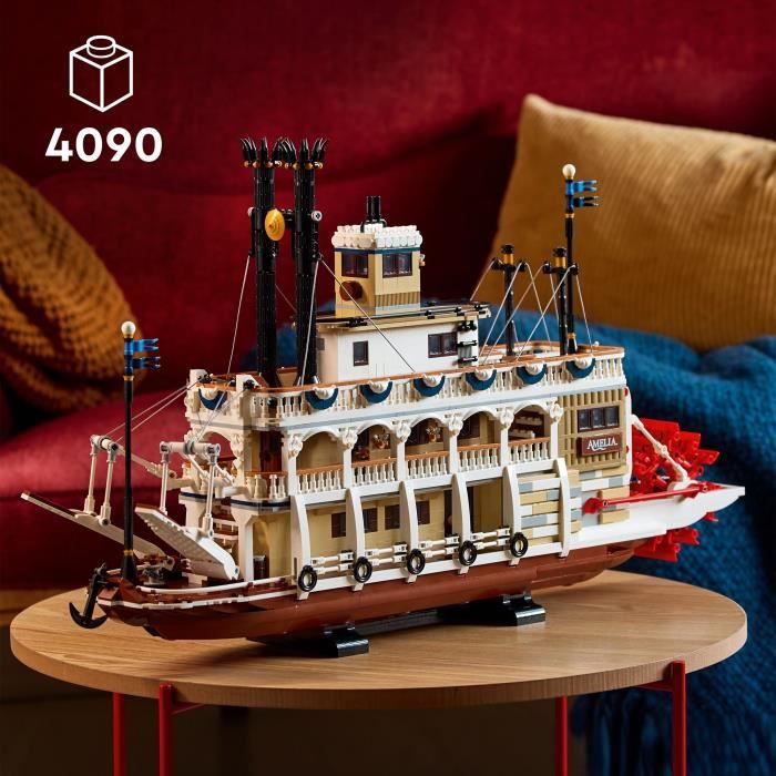 Image secondaire de LEGO Ideas 21356 Le Bateau a Vapeur du Mississippi - Set de Construction pour Adulte