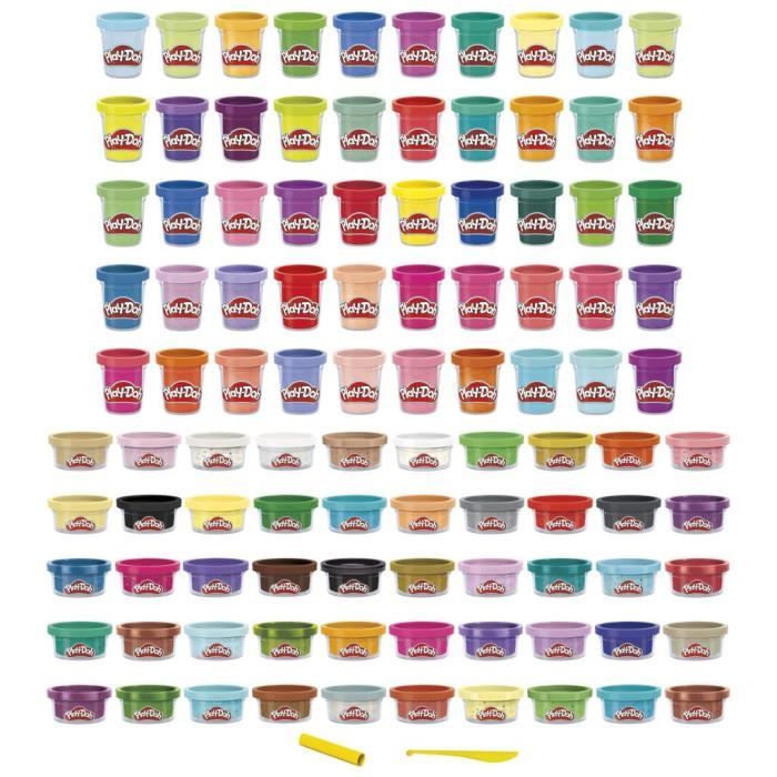Play-Doh Wow Coffret 100 pots de pâte a modeler de couleurs - Playdoh classique