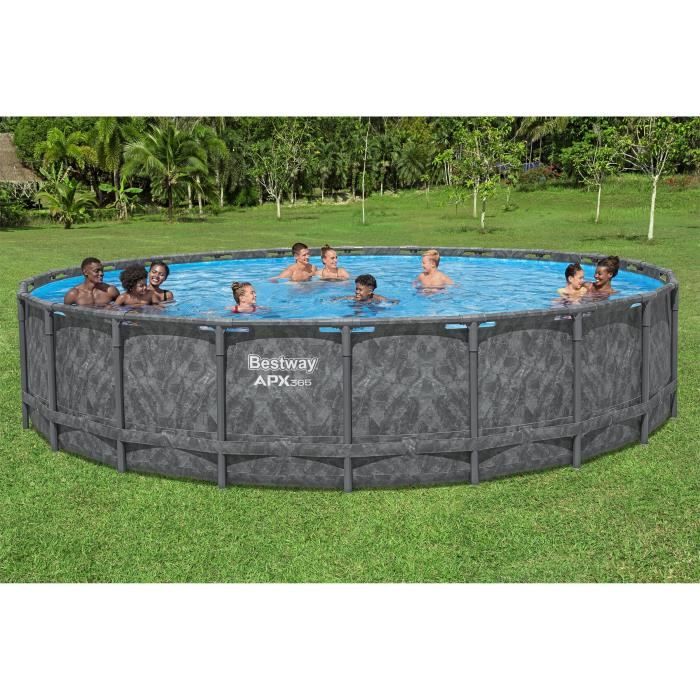 Image secondaire de Kit piscine hors sol tubulaire BESTWAY APX 365 - 6,71 m x 1,32 m