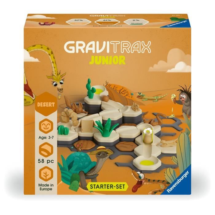 GraviTrax Junior - RAVENSBURGER - Set de inicio S Desert - 59 piezas - Para ni�os a partir de 3 a�os