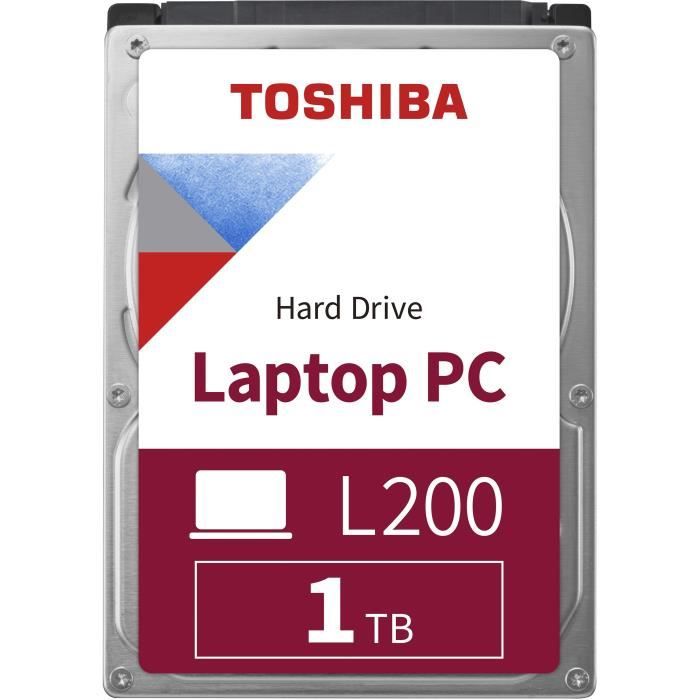 TOSHIBA - Disque dur Interne - L200 - 1To - 5400 tr/min - 2.5 Boite Retail (HDWL110EZSTA)