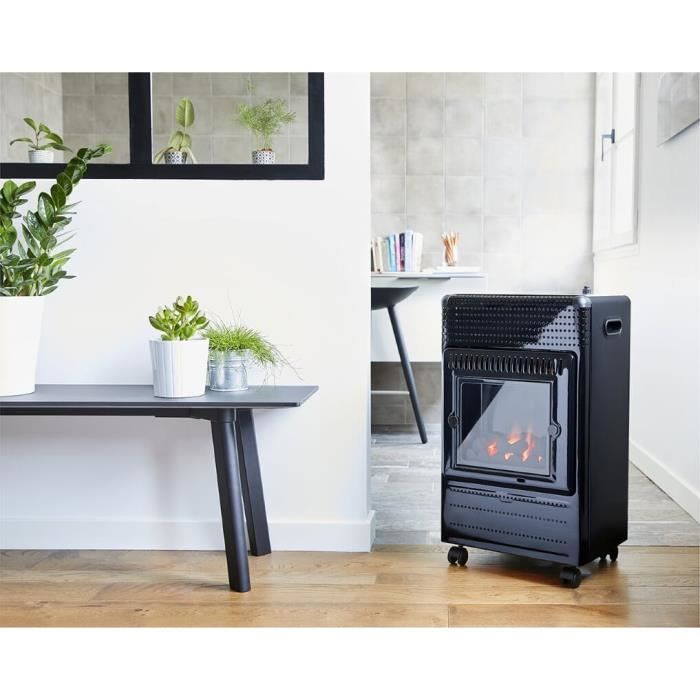 Image secondaire de Chauffage d'appoint gaz Butane Favex Ektor Fire - 3400 Watts avec effet cheminée