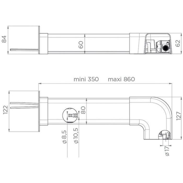 Image secondaire de Pompe de relevage de condensats - SFA - Sanicondens Clim Pack S - Goulotte blanche - Kit installation complet - 21 dBA