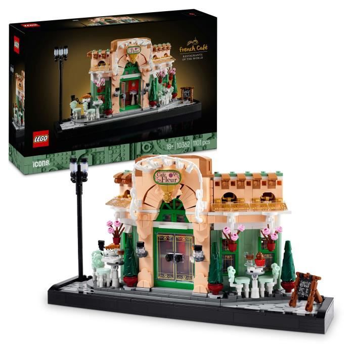 LEGO Icons 10362 Le café français - Décoration parisienne pour étagère - Set pour adulte