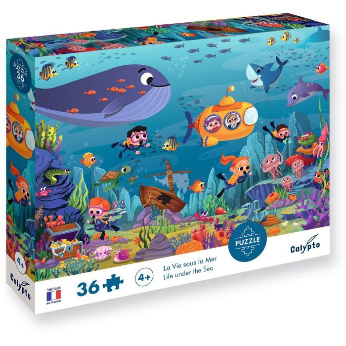 Puzzle La Vie Sous La Mer - 36 Pièces Toucher Soyeux