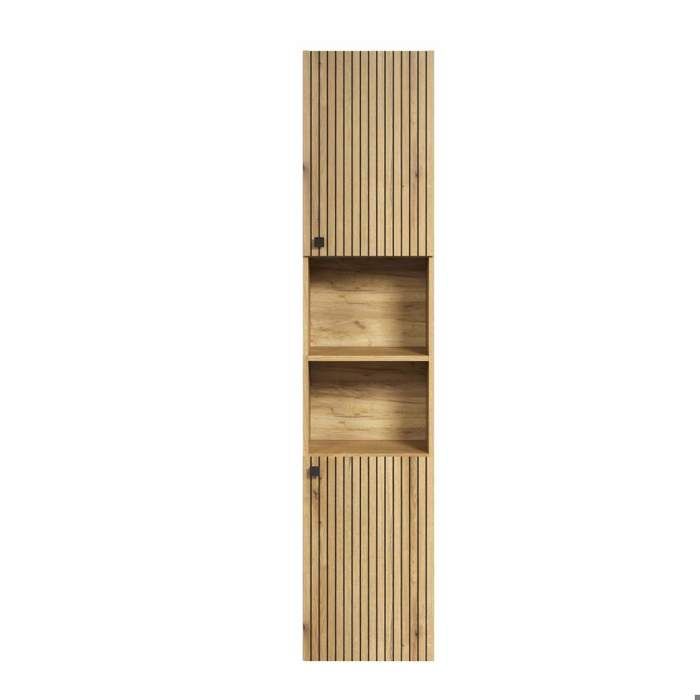 Bathroom column - Oak decor - L40 x H186 x D31cm - PURE BLISS
