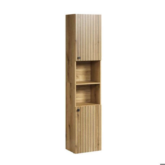 Bathroom column storage oak L40 x H186 x D31cm PURE BLISS