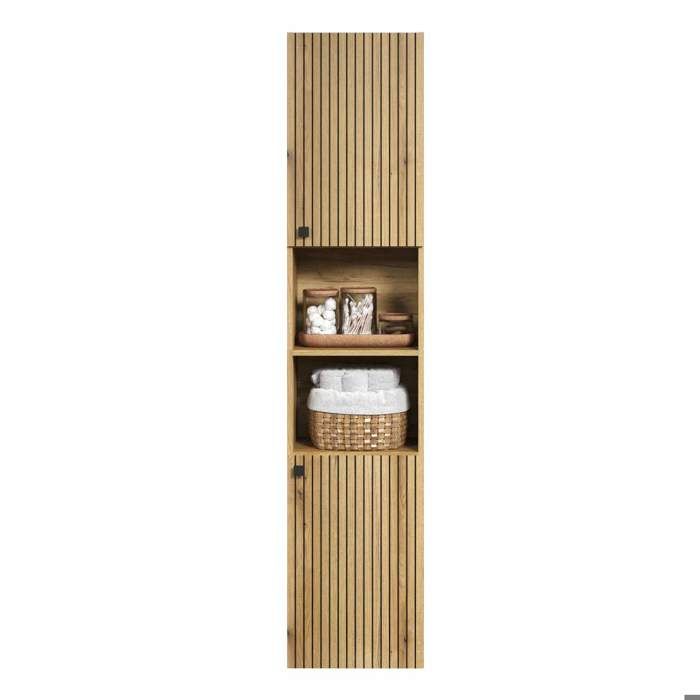 Bathroom column storage oak L40 x H186 x D31cm PURE BLISS