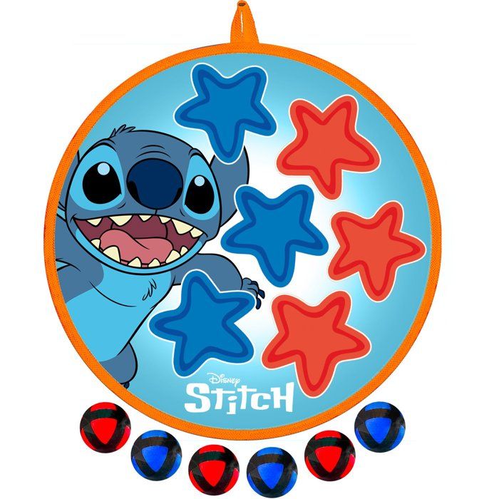 Image secondaire de Cible Double Face Stitch avec Balles Fléchettes - Disney - 36 cm