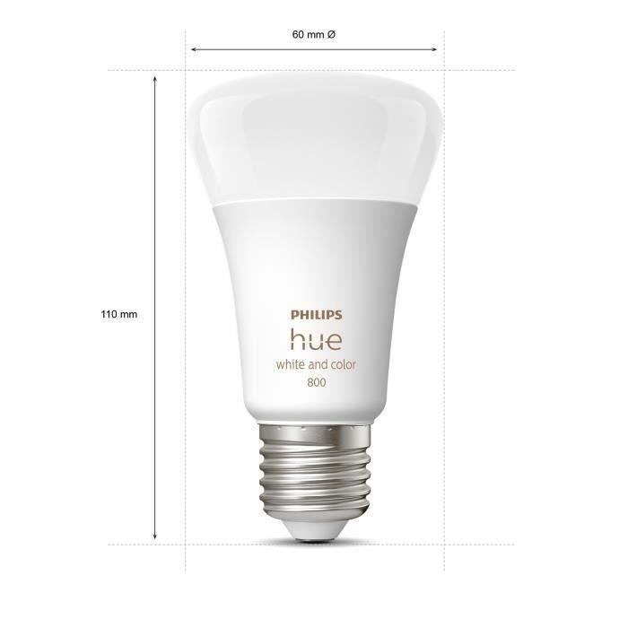PHILIPS Hue White & Color Ambiance Ampoules LED connectées E27 - Compatible Bluetooth