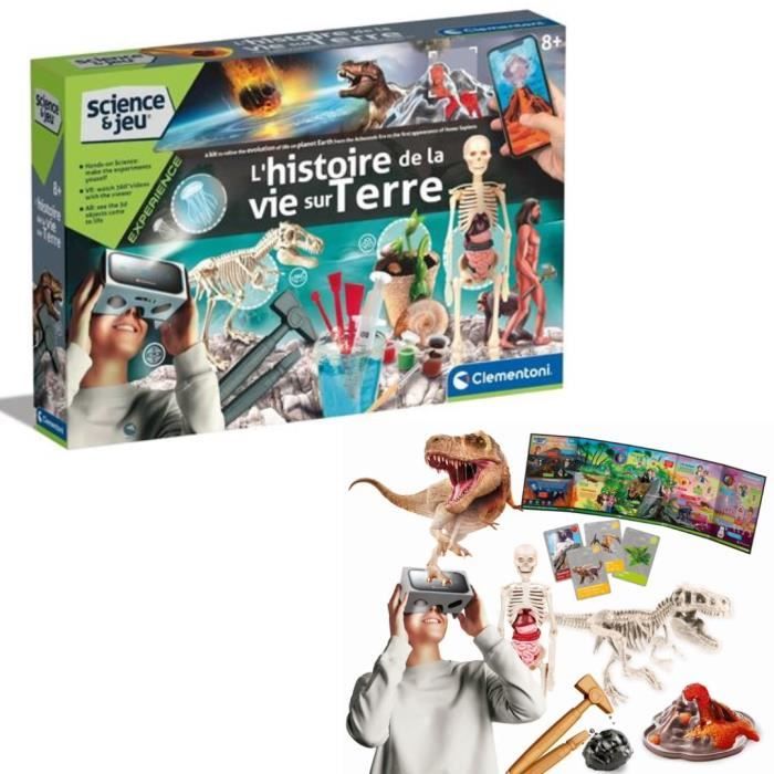 Clementoni - Scienza e gioco - La storia della vita sulla Terra - Realtà Virtuale - Più di 50 esperimenti - Made in Italy