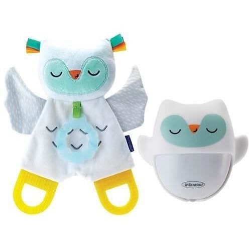 Caja de regalo - INFANTINO - 302036 - Luz de noche y b�ho de peluche luminiscente