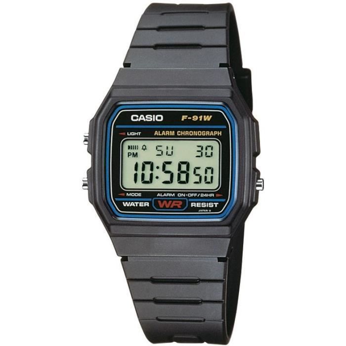 Watch - Casio - Vintage - Black - Digital - Resin - Waterproof WR ISO 22810
