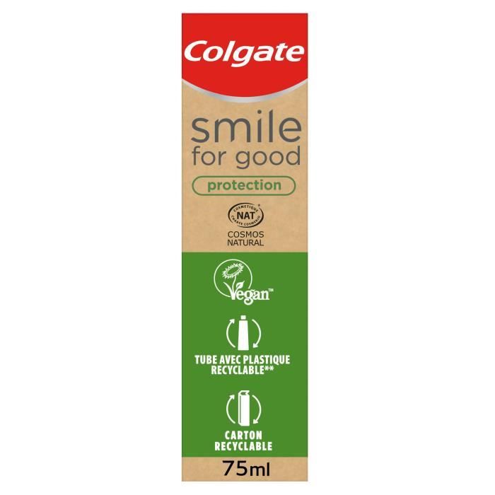 COLGATE Dentifrice Smile for good Protection naturel - 75 ml