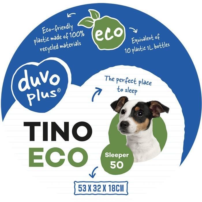 EUROPET BERNINA Panier ergonomique Sleeper Tino 50 ECO Duvo+ en plastique - Bleu - Pour chien