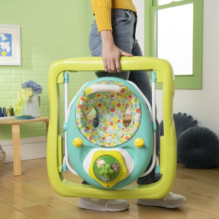 Image secondaire de BRIGHT STARTS Trotteur bébé évolutif et pliable 2-en-1 - Wanderlights - Jouet d'éveil amovible, Musique, Hauteur Réglable