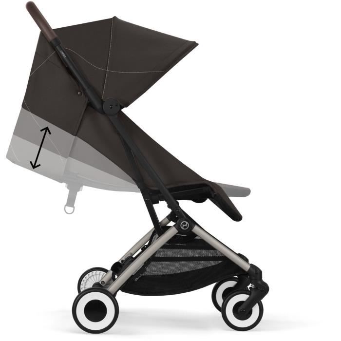 Image secondaire de CYBEX - Poussette ultra compacte et confortable - ORFEO - 4 roues - Chocolate Brown