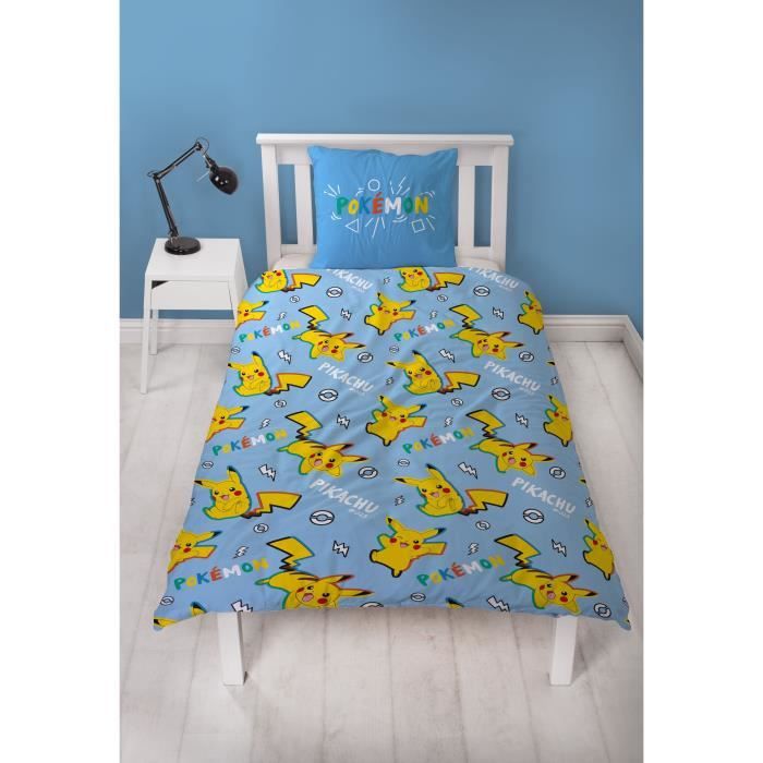 Image secondaire de Parure de lit - POKEMON - Pikachu dans tous ses états - Microfibre - 1 housse de couette 140 x 200 cm + 1 taie 63 x 63 cm