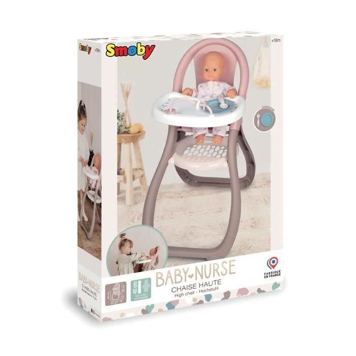 SMOBY - Baby Nurse Chaise haute pour poupon jusqu'a 42cm (non inclus)