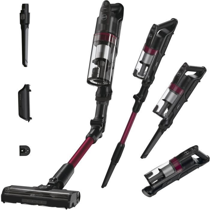 Hoover HF1 Plus Aspirateur Balai sans Fil avec Tube Flexible HF1P10HX - Léger & Puissant avec Turbo Mode - Brosse Anti-Twist LED