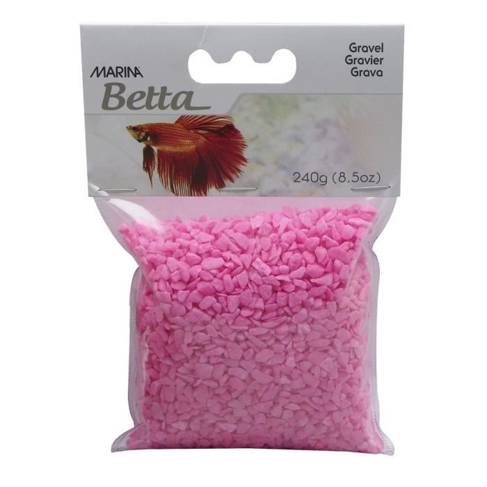 MARINA Sable décoratif Betta Kit - 240 g - Rose - Pour aquarium