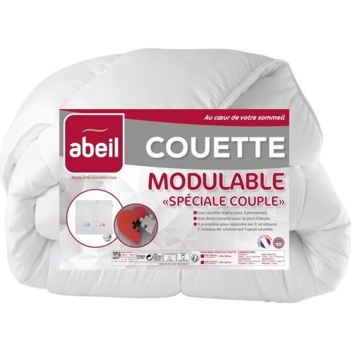 ABEIL Couette MODULABLE Spécial Couple 240x260cm