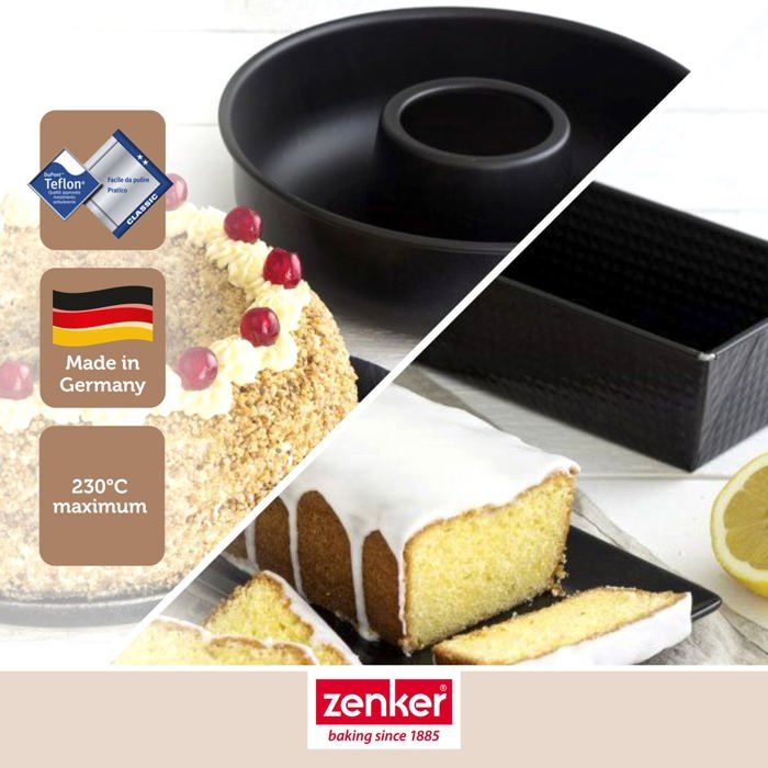 Image secondaire de Set de moule a cakes et moule a savarins - ZENKER - Black Metallic - 30,5 x 11,5 cm et 28 cm