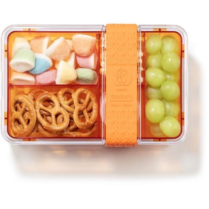 Image secondaire de Lunch box compartimentée - BODUM - Bistro - Couverts - Orange Flame