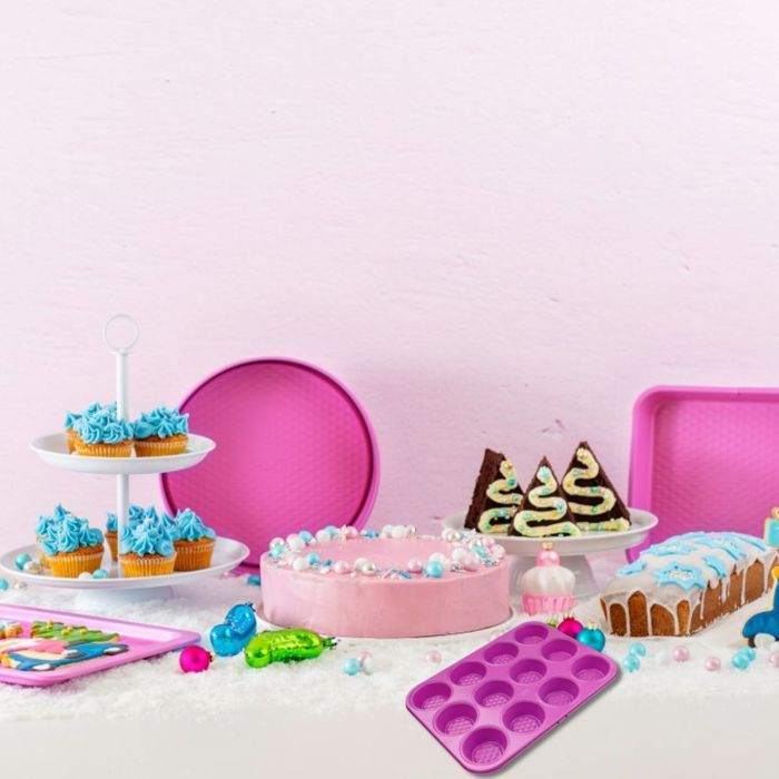 Image secondaire de Ensemble de 4 moules - FACKELMANN - Tasty Pâtisserie - 23 a 38 cm - Fuchsia